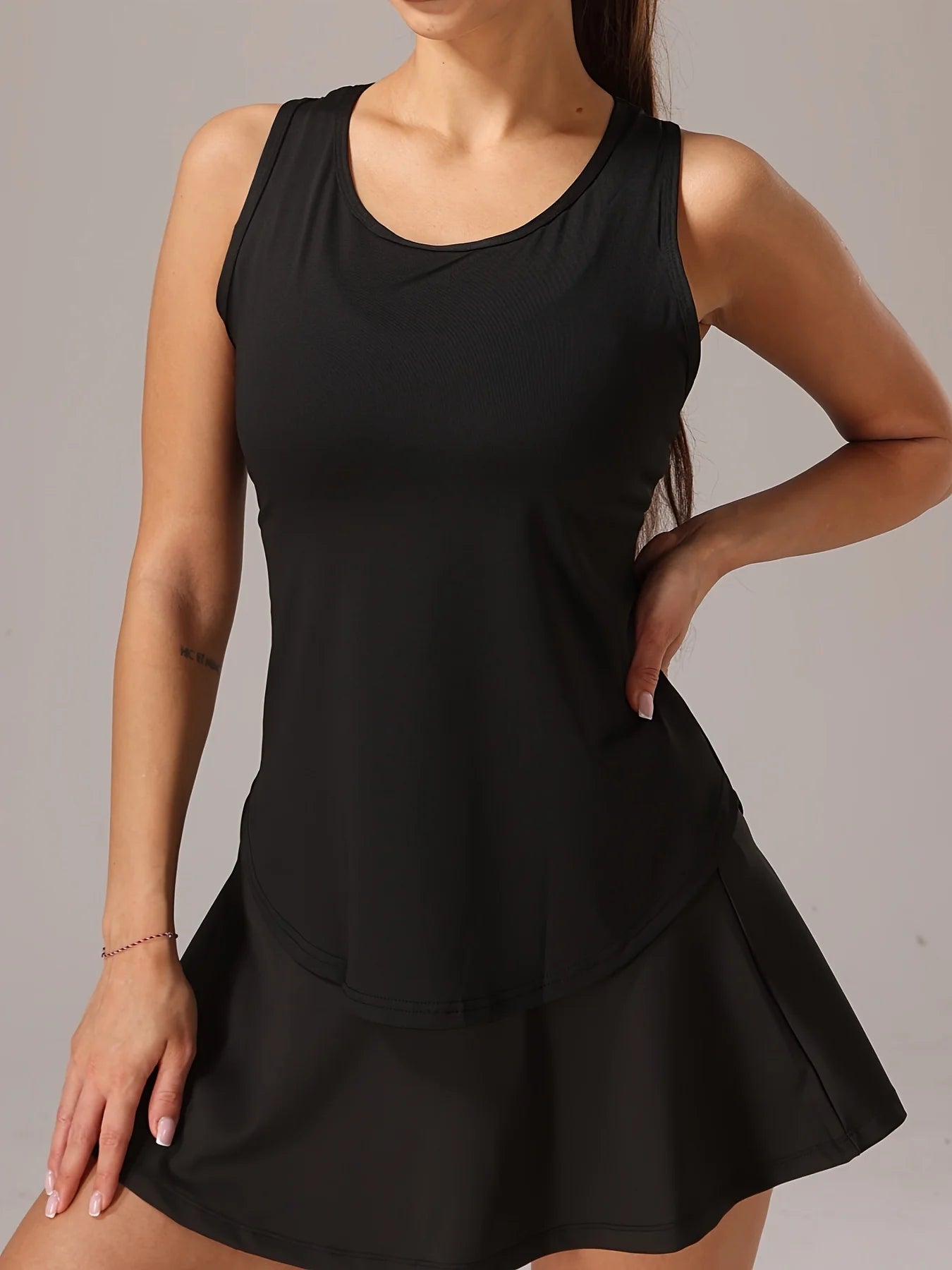 Camiseta deportiva sin mangas para mujer - Espalda de malla y diseño cruzado