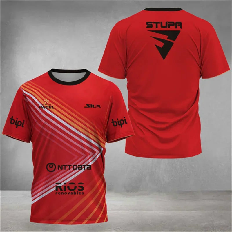 New Men's Fitness Sports T-shirt Breathable Quick Drying shirt Men's Fashion Trend Tennis Sports Short sleeved Men's Clothing