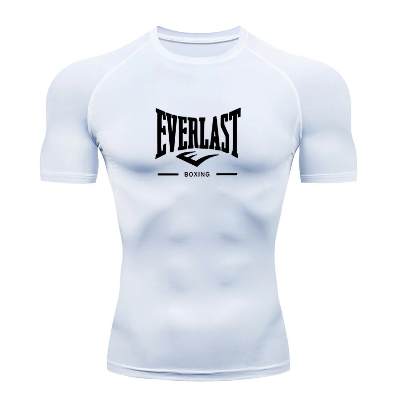 2026 New Men's Running Compression T-Shirt Short Sleeve Gym Workout Shirts Fitness Shirts Men's Jogging Sportswear Sweatshirts