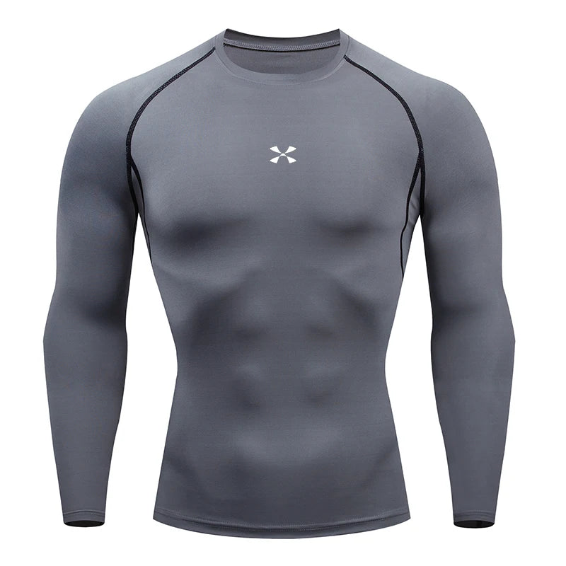 Compression T Shirt Men Summer Sportswear Running T-shirt Elastic Quick Dry Sport Tops Tee Athletic Gym Workout Shirts Men