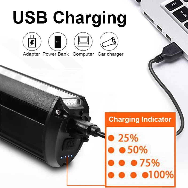 Luz delantera para bicicleta TouCloud, batería externa de 10000 mAh, linterna impermeable con carga USB, accesorios para ciclismo de montaña y carretera.