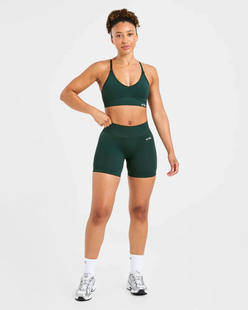 Conjunto Deportivo Yoga Mujer AYBL — Sujetador + Shorts Sin Costuras