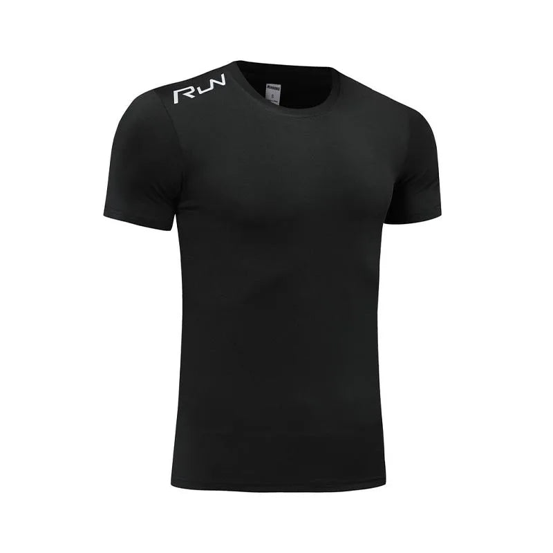 Fitness T-Shirts Quick Drying Gym Jersey Sports Running Short Sleeves Compression Shirt Elastic Tight Men Sportswear Clothing
