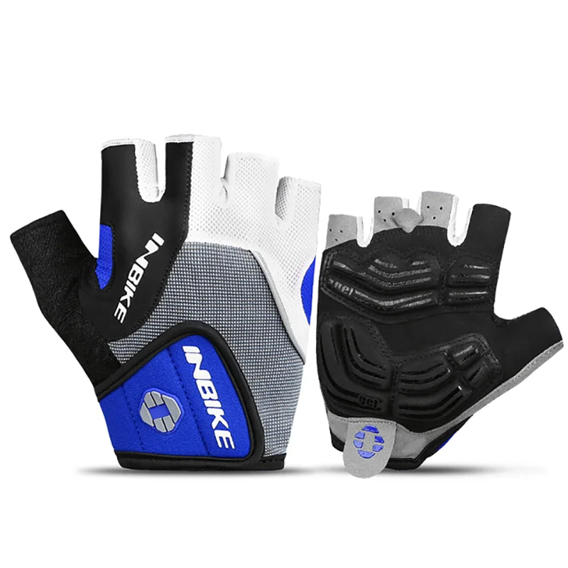 Guantes de Ciclismo INBIKE Medio Dedo – GEL Antishock para MTB y Carretera
