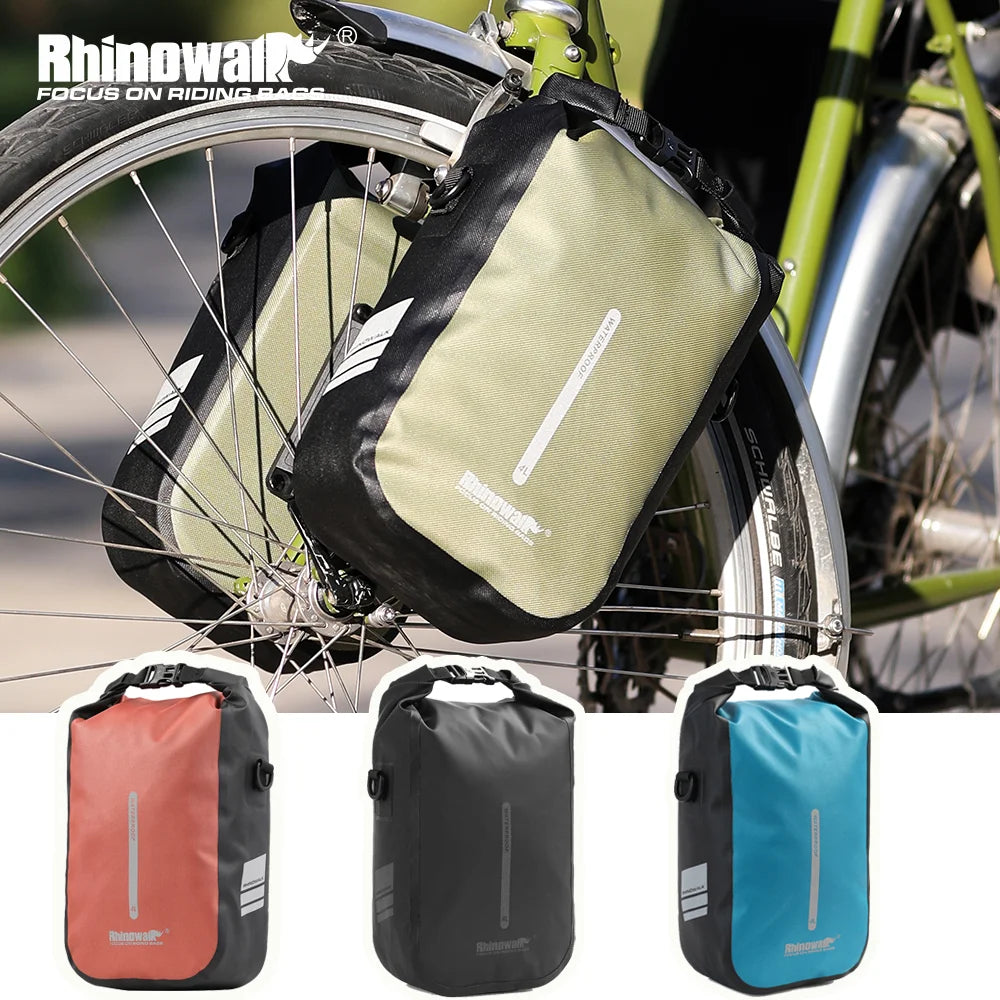 Rhinowalk Bike Quick Release Front Fork Bag 2 PCS  4L/6L Waterproof Cycling Electric Scooter Vehicle Bag Storage Accessory