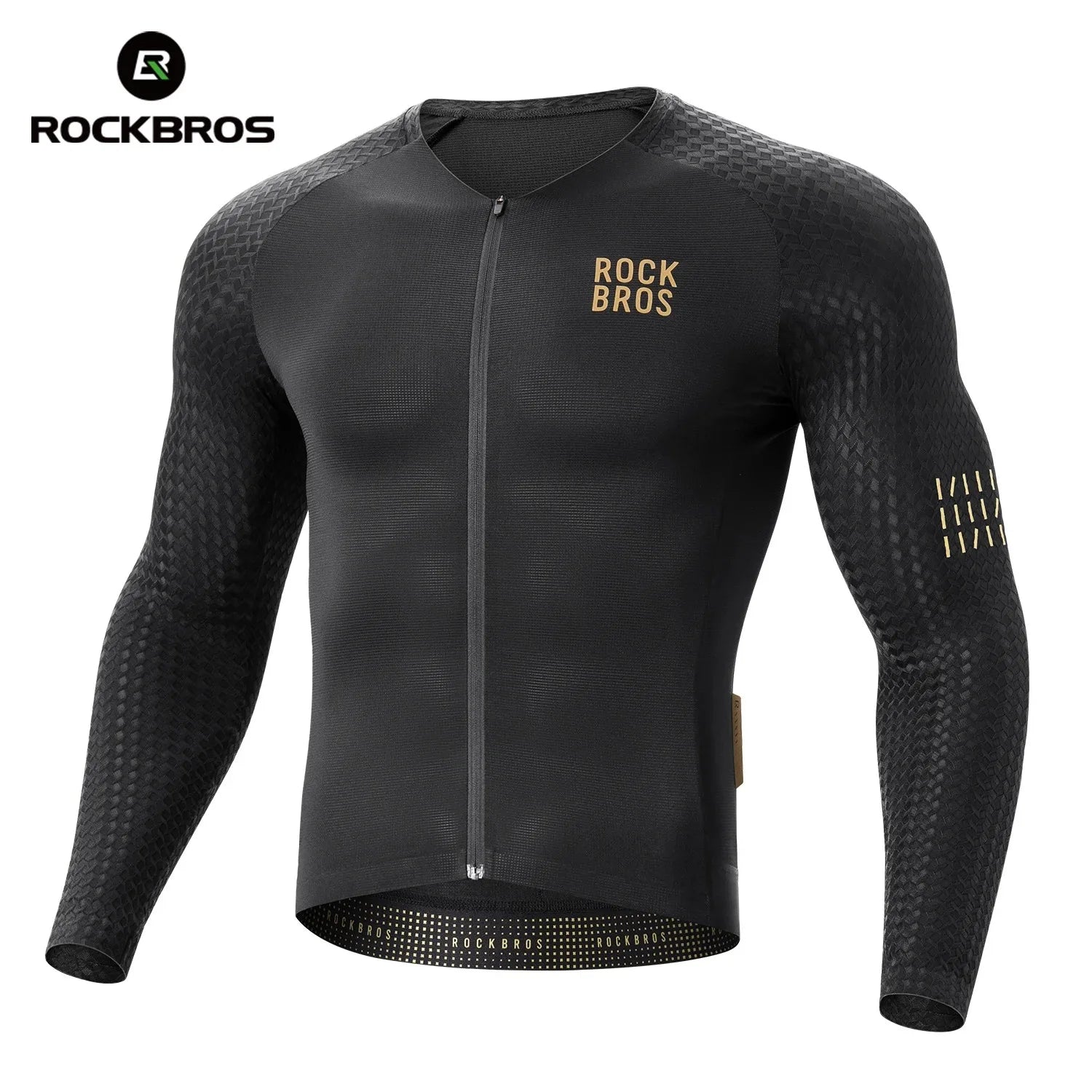 ROCKBROS Cycling Jersey Short Sleeve Windproof Shirt Bike Sports Shirt Breathable Reflective Summer Shirt with YKK Zipper