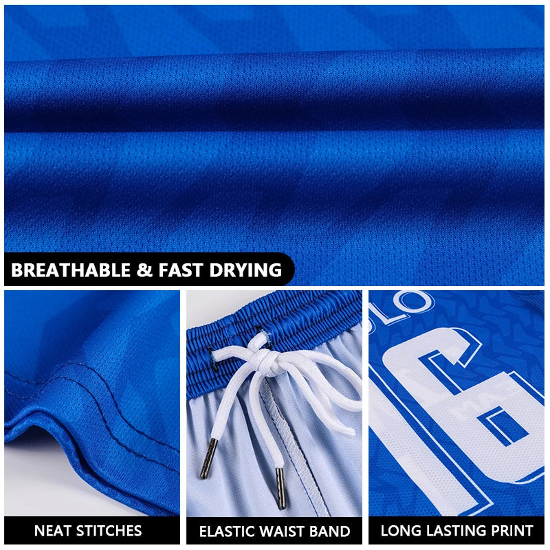 Custom Sublimation Football Jersey Sets Breathable Football Uniform Team Soccer Jersey Set Training Soccer Uniform For Men