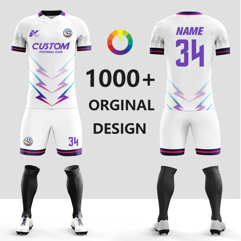 Custom Sublimation Football Jersey Sets Breathable Football Uniform Team Soccer Jersey Set Training Soccer Uniform For Men