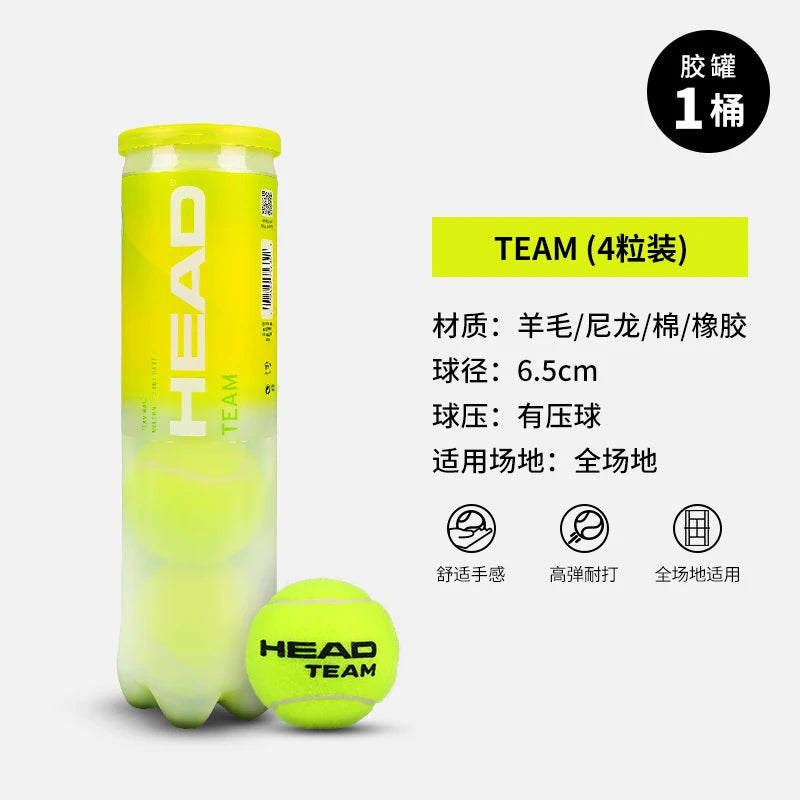 HEAD Tennis Balls Professional HEAD Tennis Balls Competition Training Tennis Balls Tour XT/team Match Tennis Durable Ball Barrel