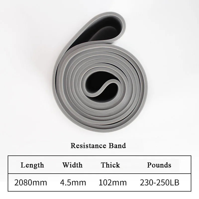 Banda elástica de látex de alta resistencia para ejercicios de dominadas, pilates, fitness, gimnasio en casa y tonificación corporal.