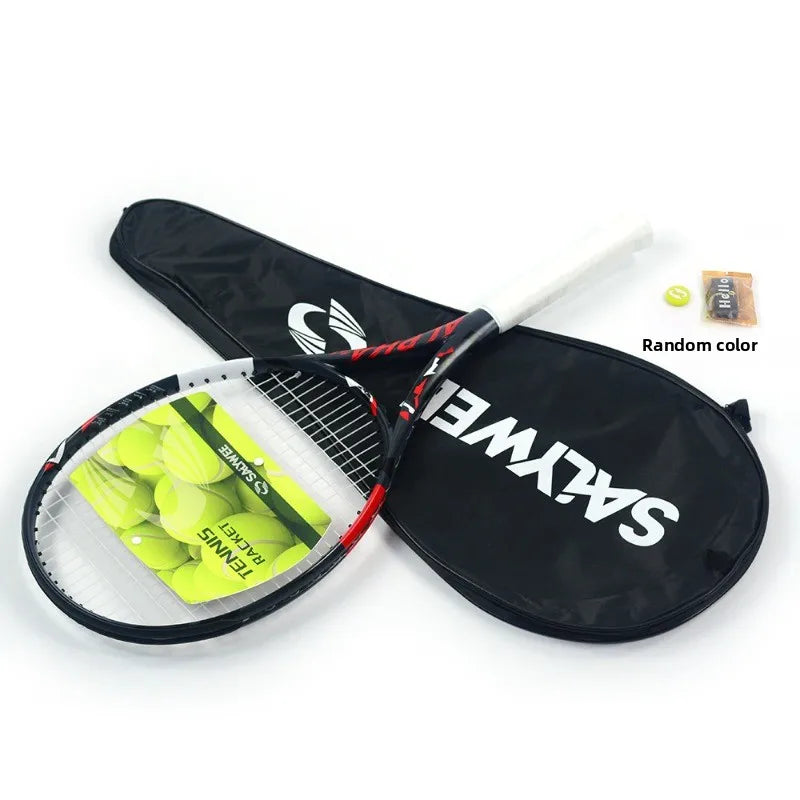 Professional Tennis Racke Full Carbon Fiber Lightweight Tennis Rackets Shock Absorption Rackets Portable Sports Equipments