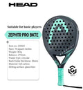 Genuine HEAD Tennis Padel Rackets ZEPHYR Series Carbon Fibre EVA Memory Flex Foam Core Padel Tennis Racquets Lightweight