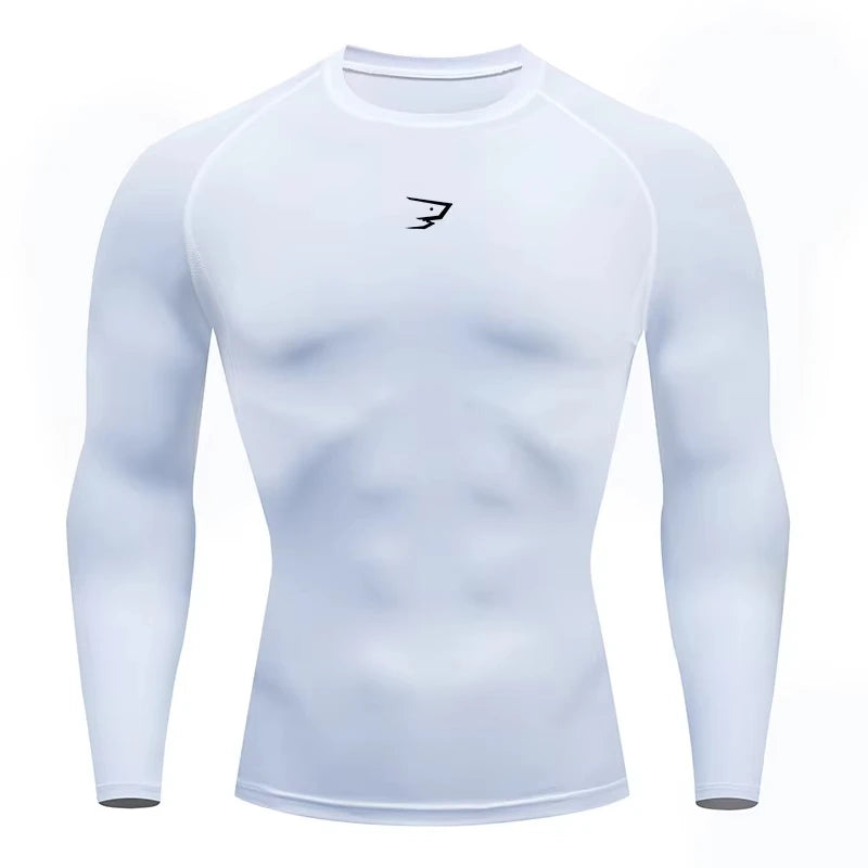 Camiseta Deportiva de Compresión Manga Corta Hombre — Gym, Running y Fitness