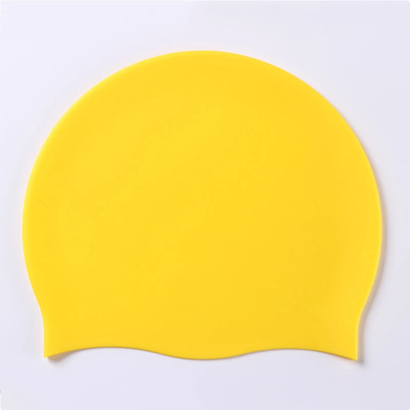 Silicone World Silicone Swimming Cap Men Women Long Hair Waterproof Color Sports High Elastic Adults Swim Pool Hat Diving Hat