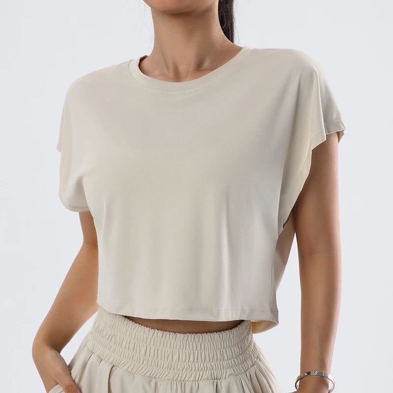 Top Deportivo Holgado Mujer — Secado Rápido para Yoga, Running y Gym