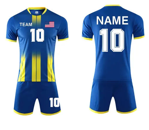 Customized children's football uniform set for boys in kindergarten, primary and secondary school students in training camp, sho