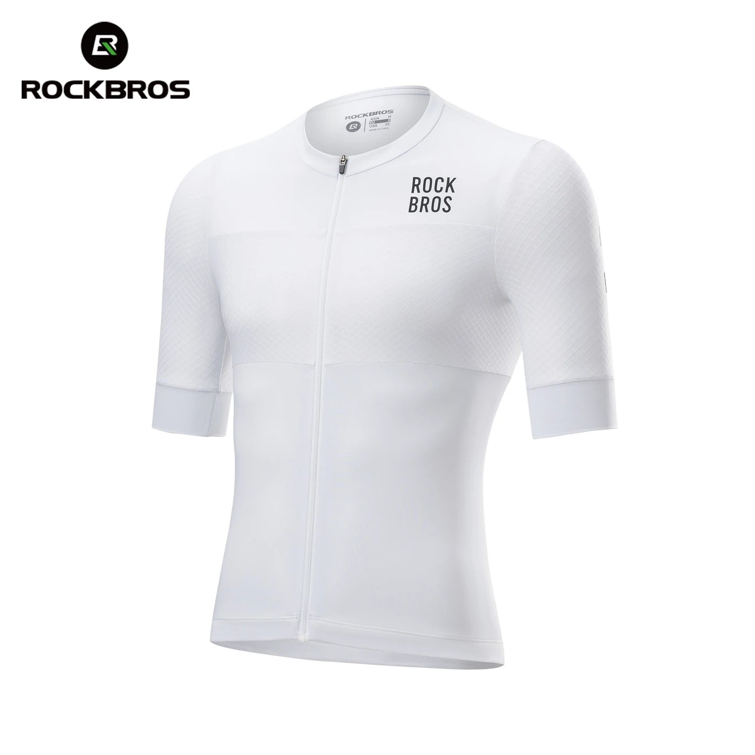 ROCKBROS Men Cycling Jersey Breathable Slim-Fit Short-Sleeve Jersey Moisture Wicking Quick-Drying Sportswear Outdoor Clothing