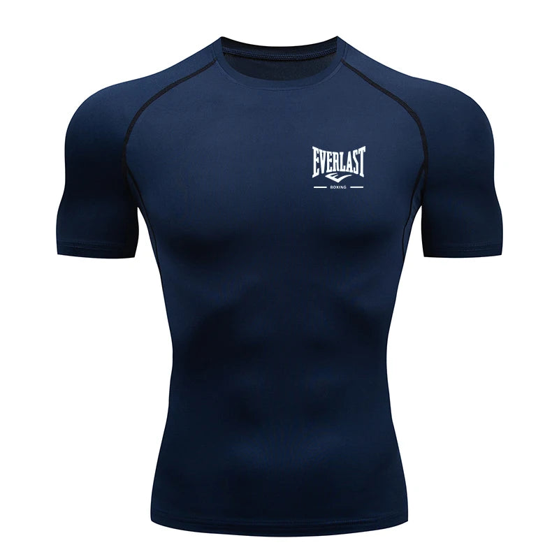 2026 New Men's Running Compression T-Shirt Short Sleeve Gym Workout Shirts Fitness Shirts Men's Jogging Sportswear Sweatshirts