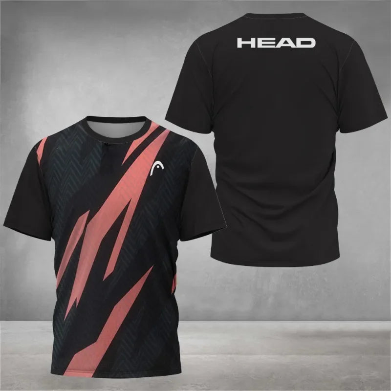 Summer Breathable Mens T Shirt Outdoor Badminton Table Tennis Jersey O Neck Short Sleeve Loose Top New Mountaineering Clothing