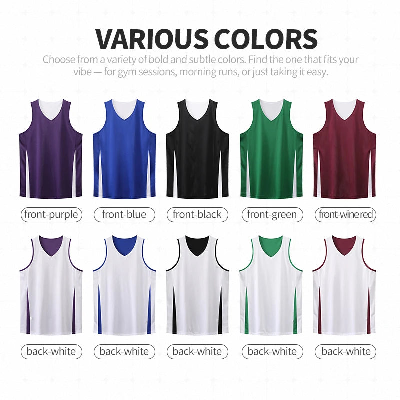 Men Basketball Jersey Set Uniform kits breathable Sports clothing Youth Training Children Reversible basketball jerseys SM8962