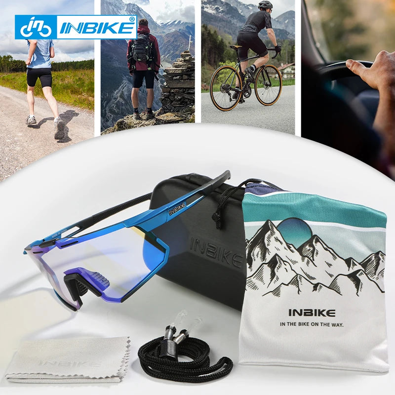 Gafas Fotocromáticas INBIKE para Hombre – Antipolvo y Antiviento para MTB