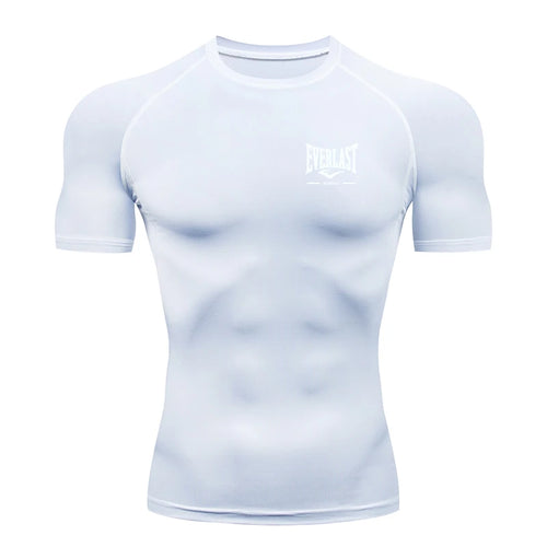 2026 New Men's Running Compression T-Shirt Short Sleeve Gym Workout Shirts Fitness Shirts Men's Jogging Sportswear Sweatshirts