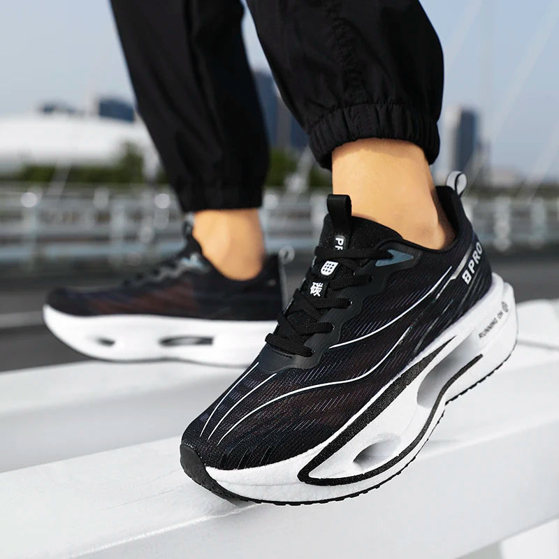 Men's Sports Shoes Carbon Plate Running Shoes Male Marathon Sneakers Racing Shock-absorbing Athletics Training Shoes for Women