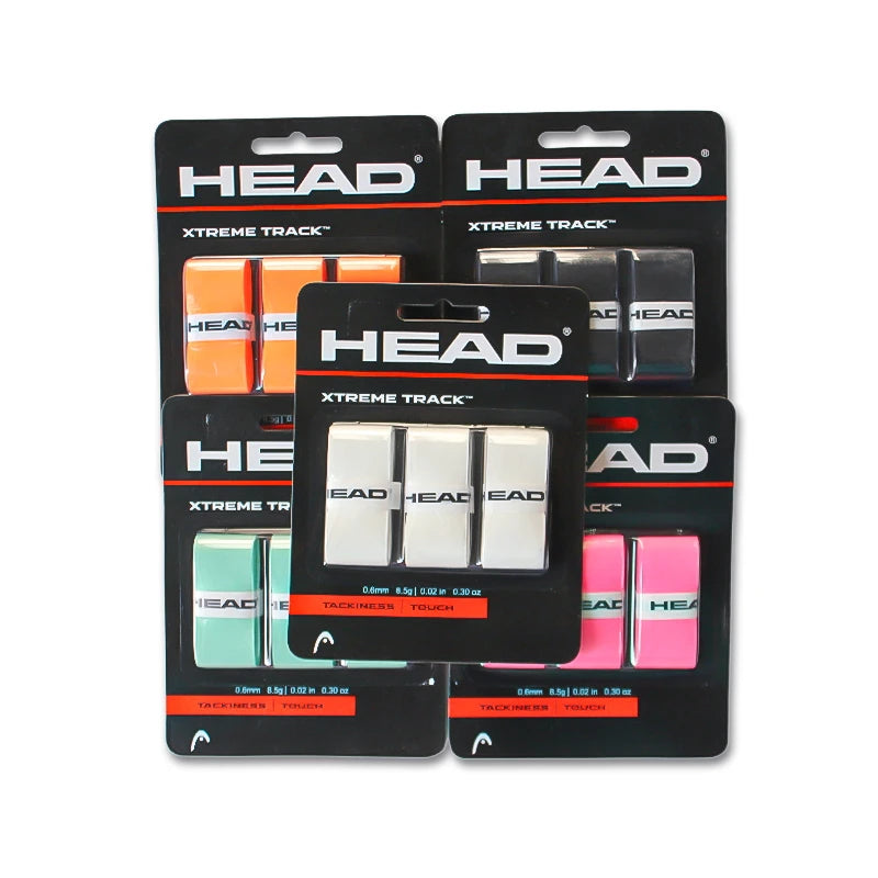 6PCS HEAD Tennis Overgrips Sweatband Absorption Grip Tennis Racket Hand Glue PU Anti-slip Racket Handle Strap Sweat Absorbent