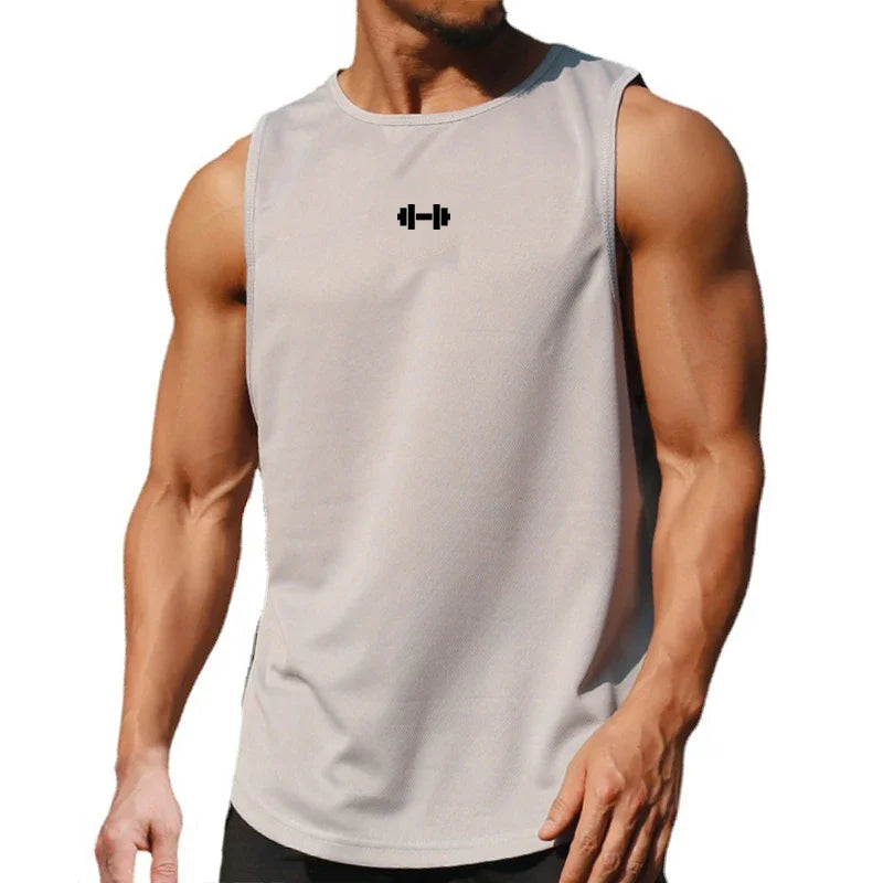 Camisetas deportivas de malla transpirables de secado rápido para gimnasio, fitness y culturismo. Camisetas sin mangas para correr, ideales para entrenamientos y actividades al aire libre.