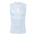 Camiseta interior reflectante blanca para ciclismo, maillot dPortivo para hombre, camiseta interior de secado rápido y elástica para ciclismo de carretera.