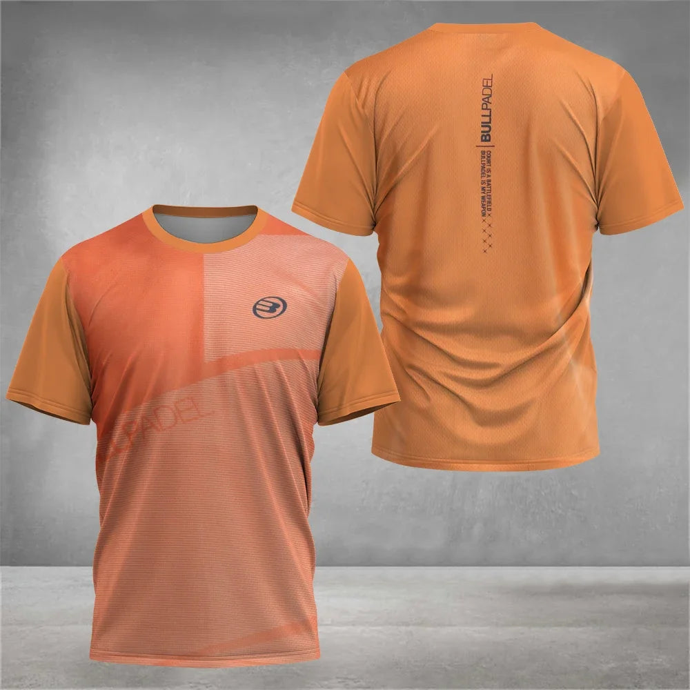 2026 New Padel Element Print Quick-drying Short Sleeve Men's Tennis Breathable Wear Men's Ultra-thin Fitness T-shirt Casual Top