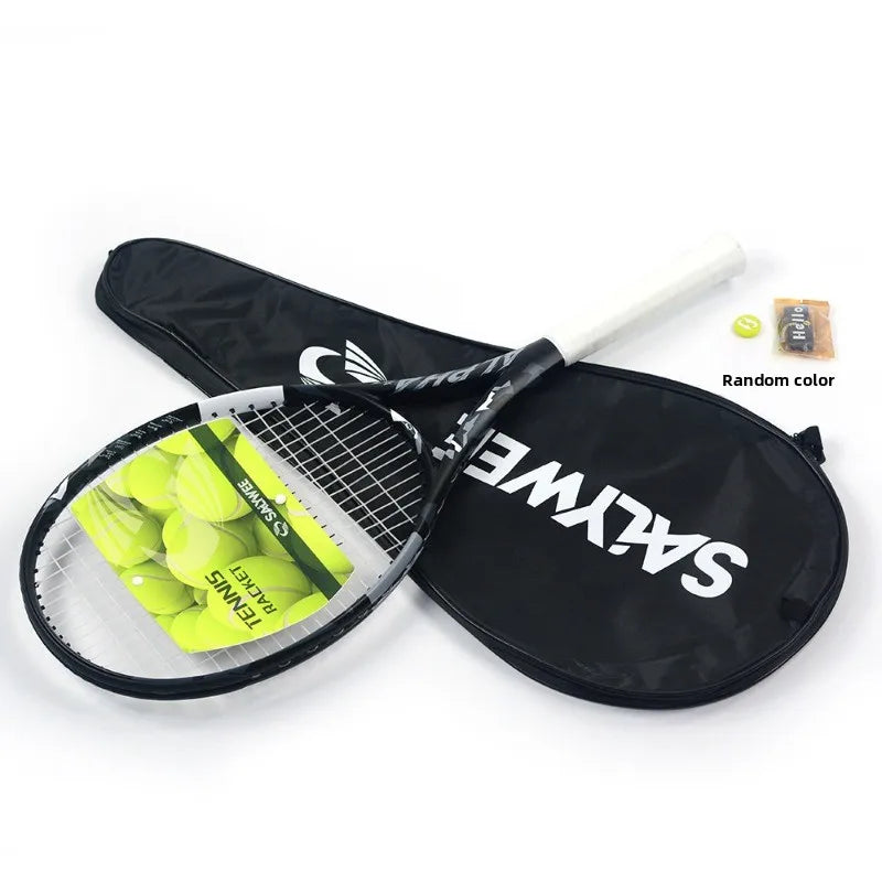 Professional Tennis Racke Full Carbon Fiber Lightweight Tennis Rackets Shock Absorption Rackets Portable Sports Equipments
