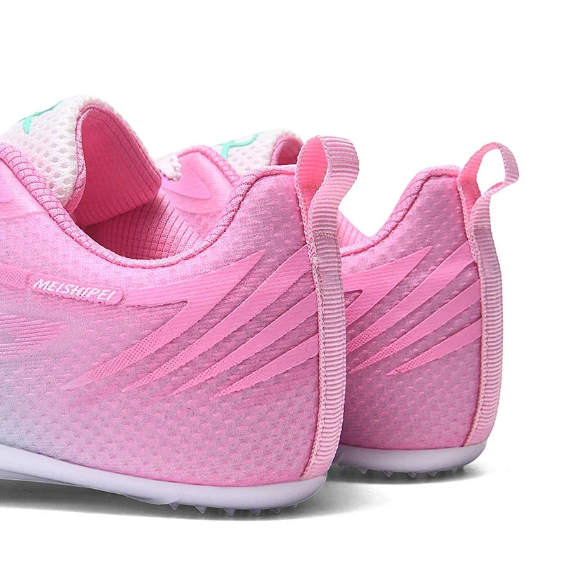Men Women Track Field Events Cleats Sprint Shoes Athlete Short Spikes Running Sneakers Training Racing Sport Shoes Size 34-44