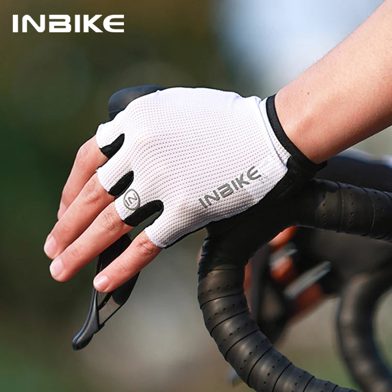 Guantes de Ciclismo INBIKE Verano – Medio Dedo Antideslizantes y Transpirables