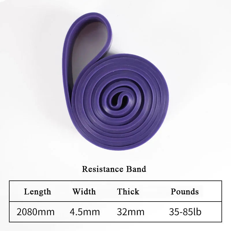 Banda elástica de látex de alta resistencia para ejercicios de dominadas, pilates, fitness, gimnasio en casa y tonificación corporal.