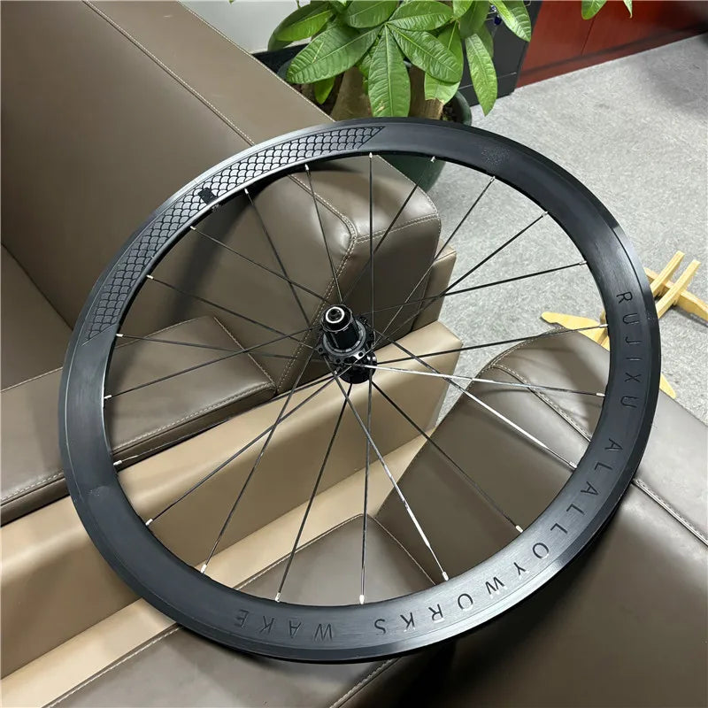 RUJIXU Último modelo de alta calidad 700C30/40/50mm, ruedas para bicicleta de carretera con freno V, BMX, freno de disco y llanta de aluminio.