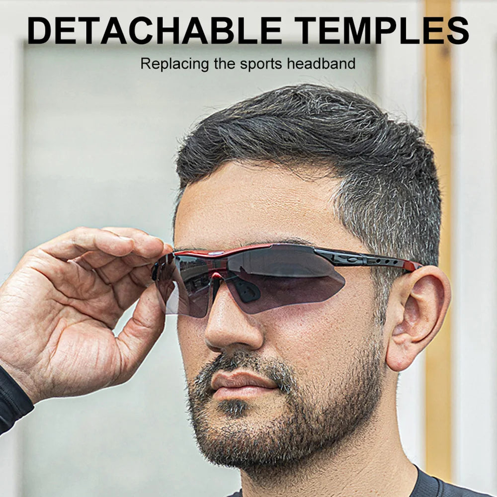 Gafas de ciclismo polarizadas ROCKBROS para hombre y mujer, ideales para ciclismo de montaña, carretera, senderismo y deportes al aire libre. Lentes de 5 pulgadas.
