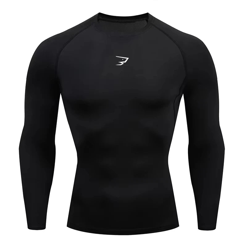 Camiseta Deportiva de Compresión Manga Corta Hombre — Gym, Running y Fitness