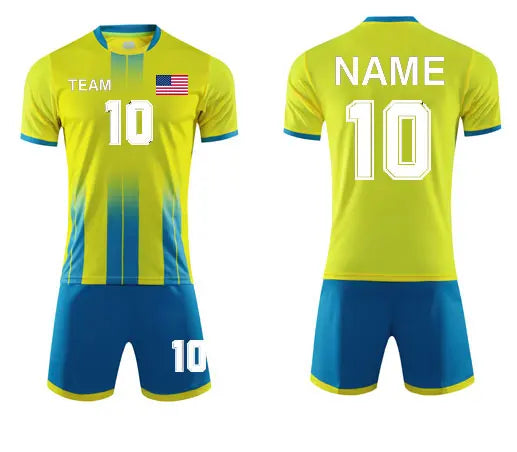 Customized children's football uniform set for boys in kindergarten, primary and secondary school students in training camp, sho