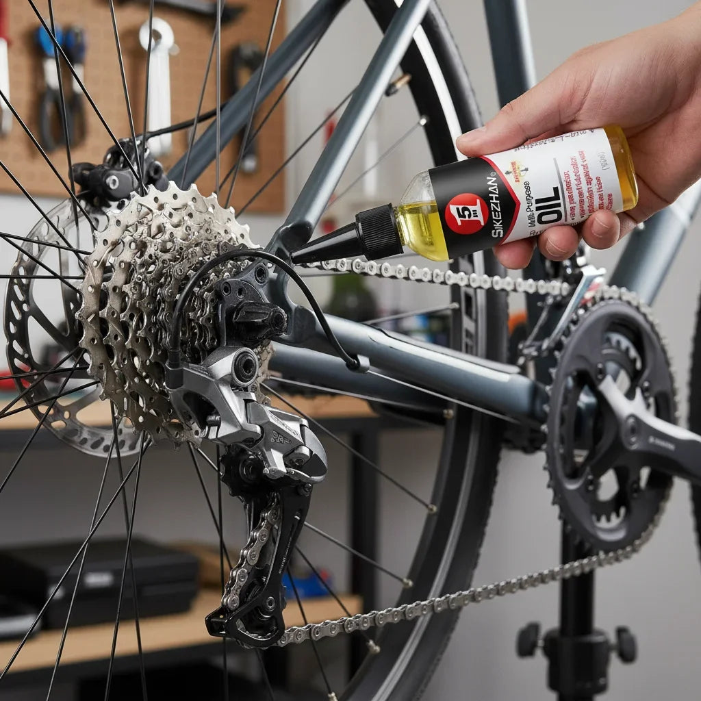 Kit de limpieza y lubricación de cadena de bicicleta, herramienta de limpieza portátil para el mantenimiento de la cadena de bicicleta.