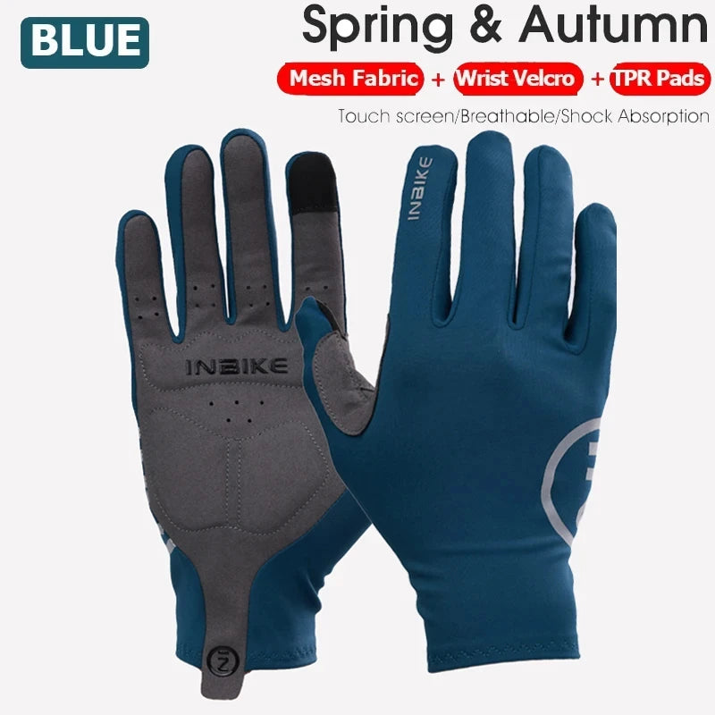 Guantes de Ciclismo INBIKE Invierno – Dedo Completo con Pantalla Táctil y Gel