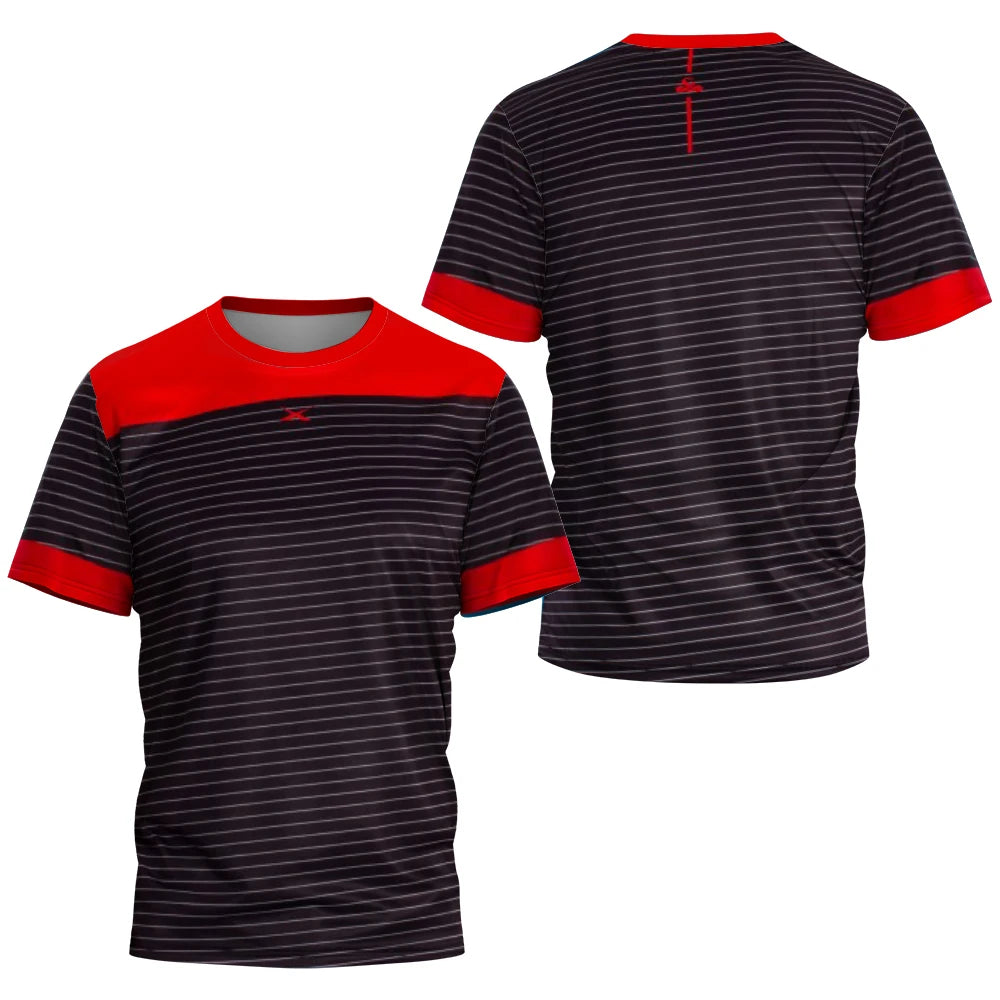 2024 Men's Fashion Breathable Tennis Sportswear Men's Sports Sweat Absorbent Padel Printed Ball Wear Men's Quick Drying T-Shirt