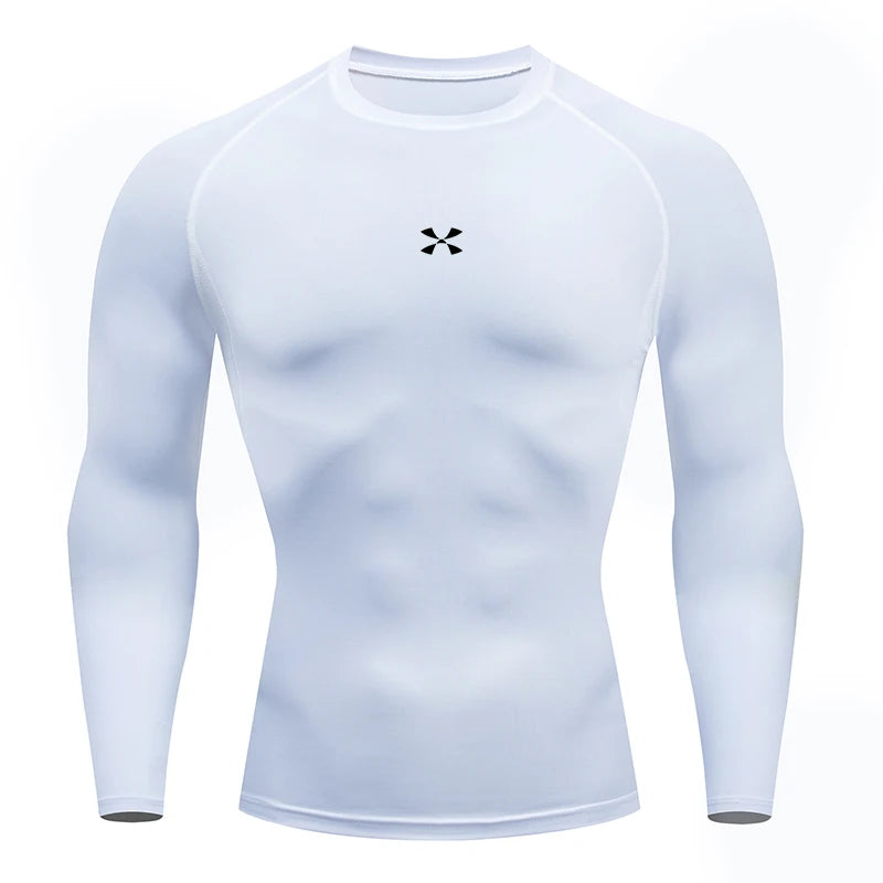 Compression T Shirt Men Summer Sportswear Running T-shirt Elastic Quick Dry Sport Tops Tee Athletic Gym Workout Shirts Men