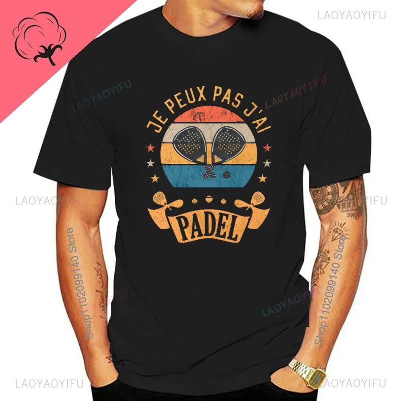 Porque Pierdo Al Padel Divertido Tshirt Funny Cotton T Shirt Casual Soft Premium Men Clothing Shirt Graphic Tee Shirt Summer Top