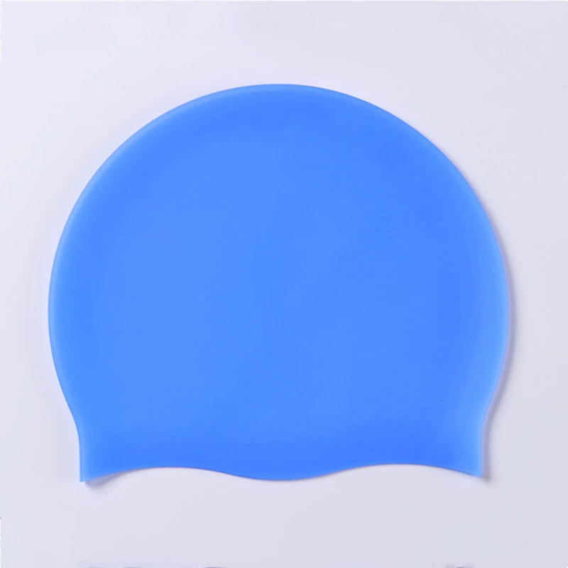 Silicone World Silicone Swimming Cap Men Women Long Hair Waterproof Color Sports High Elastic Adults Swim Pool Hat Diving Hat
