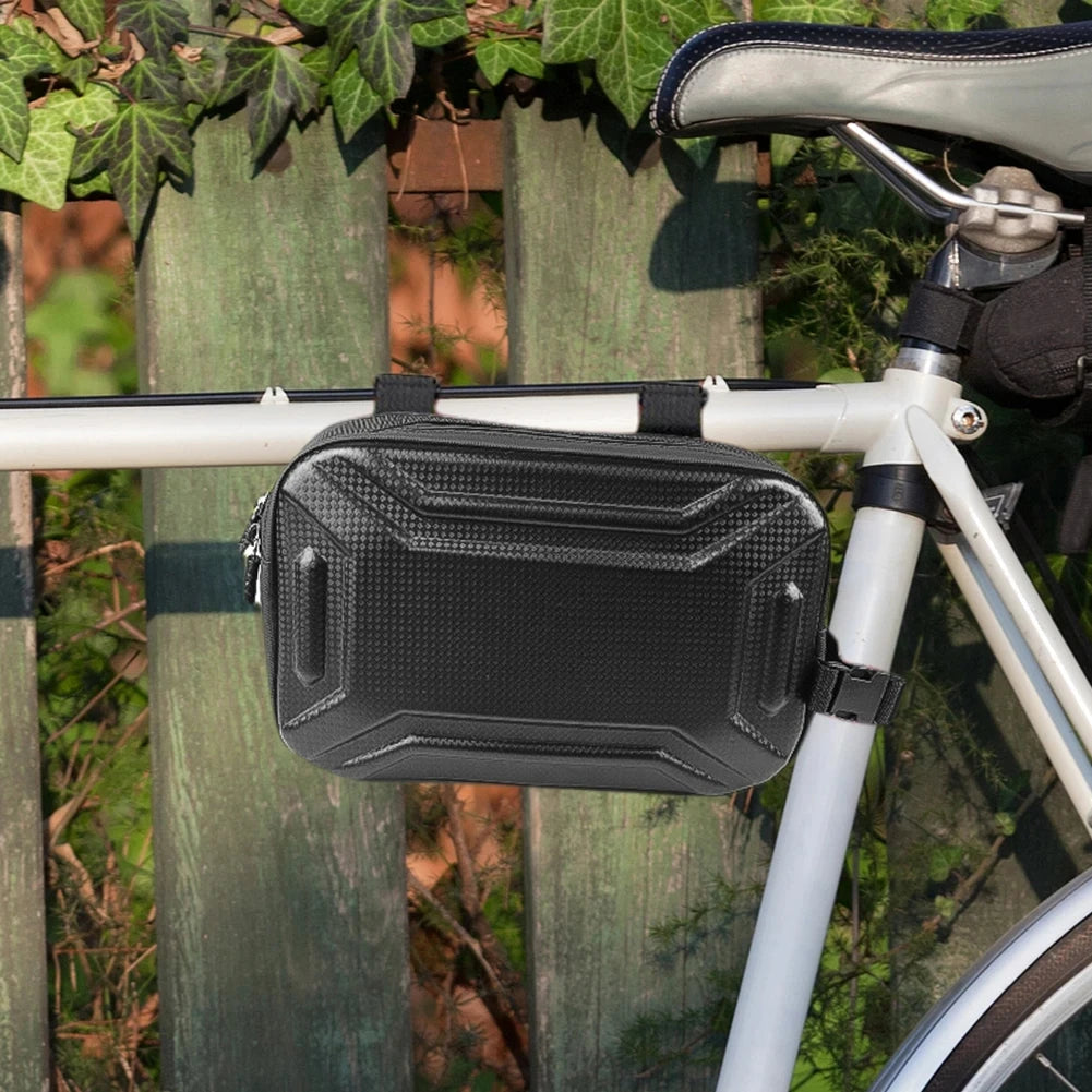 Bike Front Frame Bag Multifunctional Bicycle Large Capacity Storage Tail Bag Cycling Hard Shell Front Tube Box for Mountain Bike
