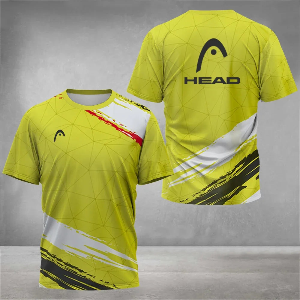 Summer Breathable Mens T Shirt Outdoor Badminton Table Tennis Jersey O Neck Short Sleeve Loose Top New Mountaineering Clothing