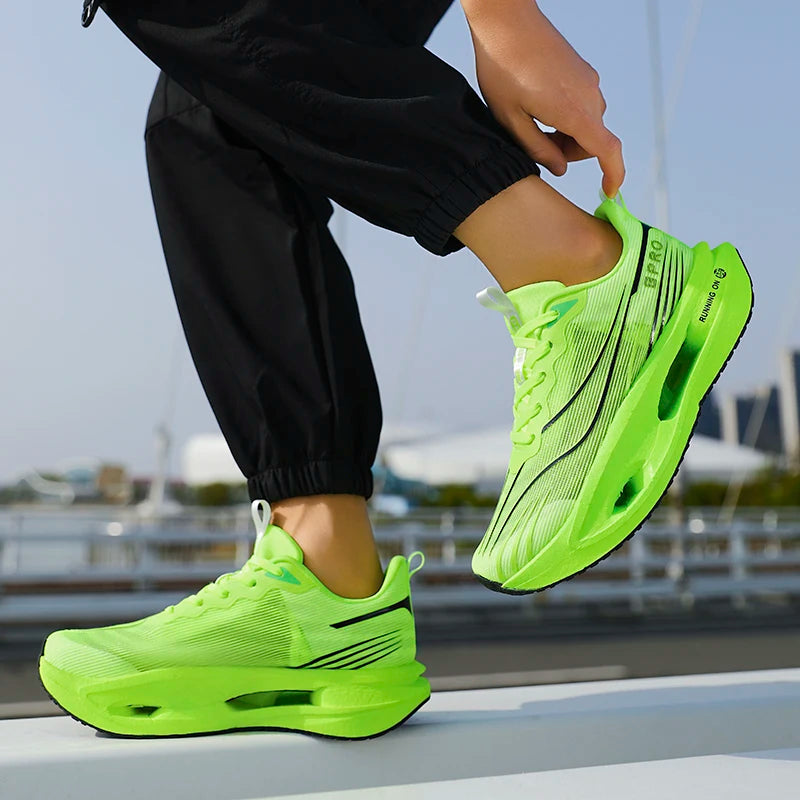Men's Sports Shoes Carbon Plate Running Shoes Male Marathon Sneakers Racing Shock-absorbing Athletics Training Shoes for Women