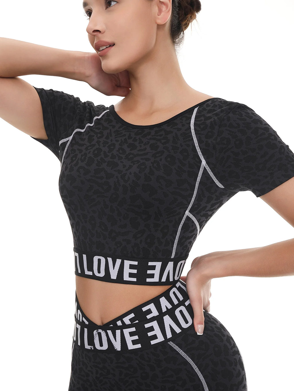 Conjunto Gym y Yoga Mujer 2 Piezas — Leggings + Sujetador Deportivo Sin Costuras