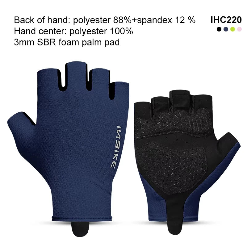 Guantes de Ciclismo INBIKE Medio Dedo – GEL Antishock para MTB y Carretera
